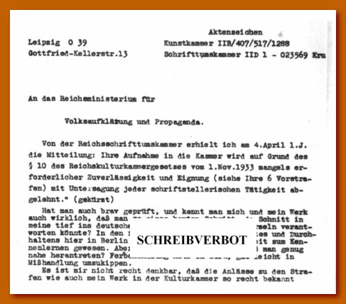 0776 b Schreibverbot 1939